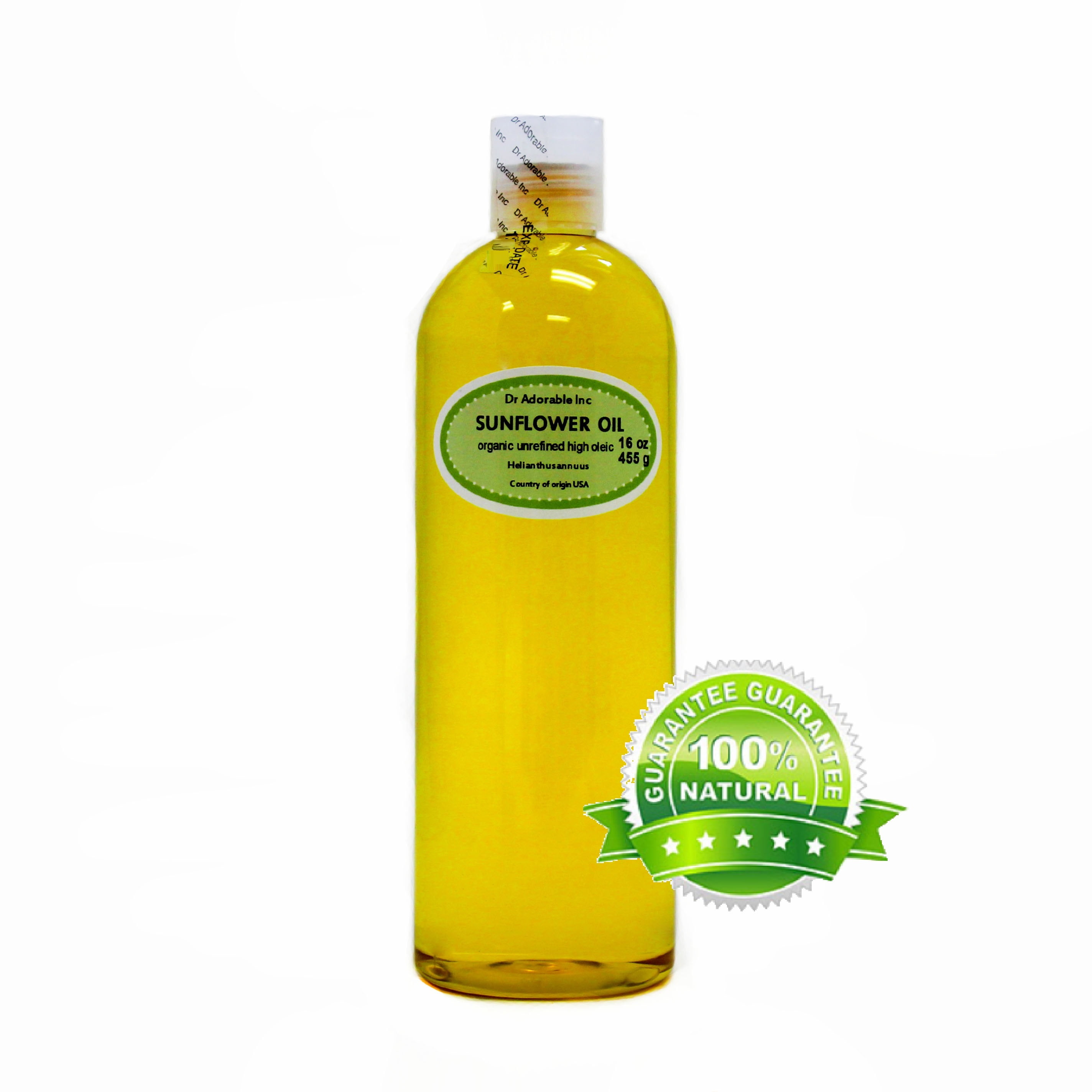 Dr. Adorable Unrefined Sunflower Seed Oil 100 Pure Organic Cold