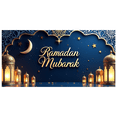 thumbnail image 4 of LUUFILx Ramadan Mubarak Banner Islamic Eid Decoration Backdrop Home Party Decor Lantern Display Celebration Festive Arabic Style Background Blessed Ramadan Wishes, 4 of 9