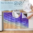 thumbnail image 5 of Purple Ombre Coastal Cabinet Curtain 32"Wx55"L,Dustproof Pantry Door Curtain W/ Self Adhesive Tape,Summer Nautical Beach Ocean Seaside Tall Storage Cover Privacy Drape for Bathroom Kitchen, 5 of 9
