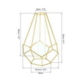 thumbnail image 2 of Uxcell Metal Rack Stand Clear Glass Flower Vase Plant Container Geometric, Gold, 2 of 4