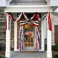 thumbnail image 7 of Patriotic American Flag Door Swag,55.12X32.28inch Red White Blue Star Print Fabric Bunting, 4th of July Independence Day Memorial Day Porch Window Decoration, 7 of 7