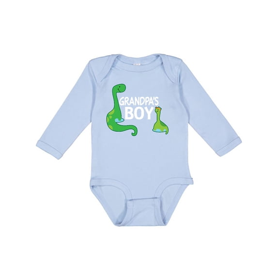 Inktastic Grandpas Boy Grandson Dinosaur Boys Long Sleeve Baby Bodysuit