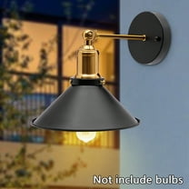 Wall Sconce,1 Light Wall Lamp Fixture with Plug in Cord,Indoor/Outdoor Rustic Wall Mounted Lamp,Swingarm Wall Light for Living Room Bedroom Farmhouse Hallway