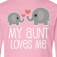 thumbnail image 4 of Inktastic My Aunt Loves Me Niece Nephew Elephant Long Sleeve Youth T-Shirt, 4 of 5