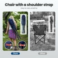 thumbnail image 6 of Sophia & William Oversized Camping Chair Heavy Duty High Back Camping Chairs 500lbs Capacity Folding Lawn Chairs with Cup Holder, Portable for Outdoor, Beach and Picnic, Blue, 6 of 11