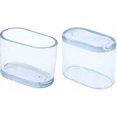 thumbnail image 1 of 15 X 30 Mm (1.5 X 3.0 Cm) 20 Pack Clear Oval Chair Leg Caps Soft Pvc For Chair And Table Legs, 1 of 5