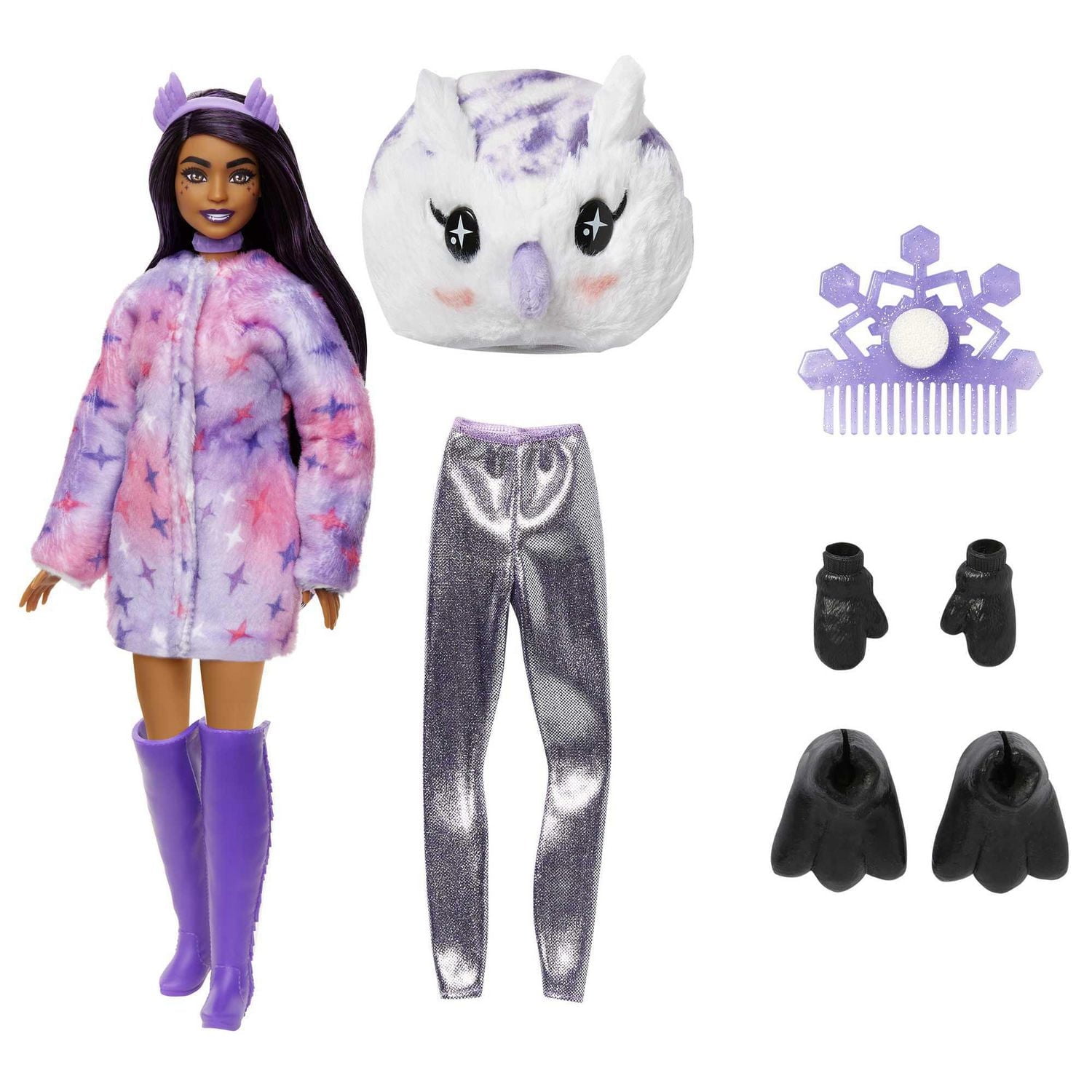 Barbie Cutie Reveal Éclat de flocon de neige Poupée, chouette