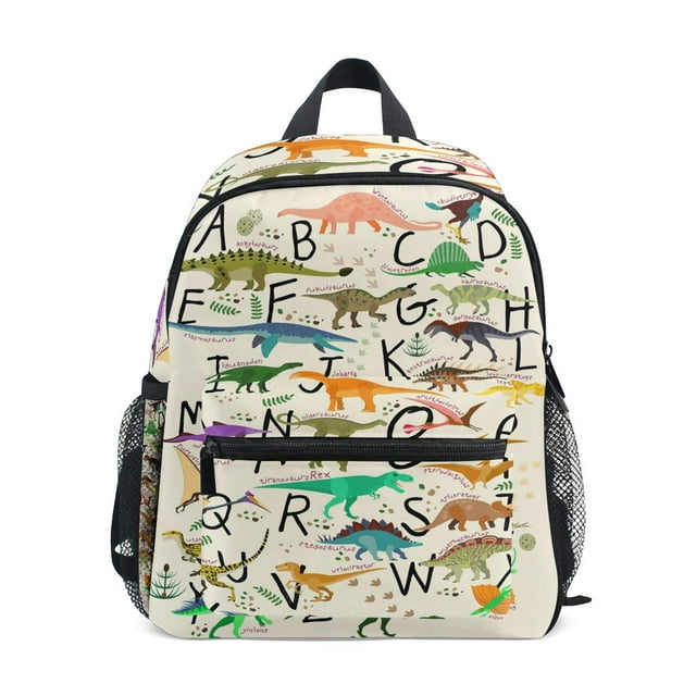 Mochila AUUXVA Cute Alphabet Dinosaur para niños de 3 a 7 años