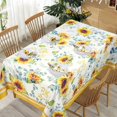 thumbnail image 3 of Sunflower Tablecloth, Fall SunflowerTablecover 60 x 102,Wrinkle Resistant Washable Floral Table Cloths,Perfect for Kitchen Dinner,Family Gathering,Holiday Dining Room Table,Picnic, 3 of 4