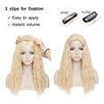 thumbnail image 4 of MY-LADY Synthetic 20Inch Clip in Hair Topper Long Curly for Women Corn Wave Hair Perm Deep Wave Style Clip on Secret Toupee Hairpiece Middle Partgolden&bleach blonde, 4 of 8