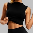 thumbnail image 2 of Bibifish Womens Tank Tops Neck Sleeveless Side Split Hem Workout Camisoles Cropped Fitted Summer Sleeveless Shirts, 2 of 6