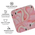 thumbnail image 3 of Yiaed Flamingos Print Leather Coasters for Drinks - Cup Coasters Coffee Table Kitchen Table Bar, Home & Office Gifts Handmade Drink Coasters-Square, 3 of 6