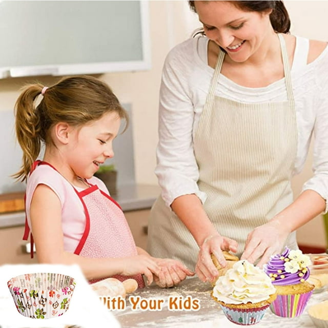 Dvkptbk Baking Tool 100Pcs Colorful Paper Cake Cupcake Liner Case Muffin Baking Cup Party Kitchen Essentials
