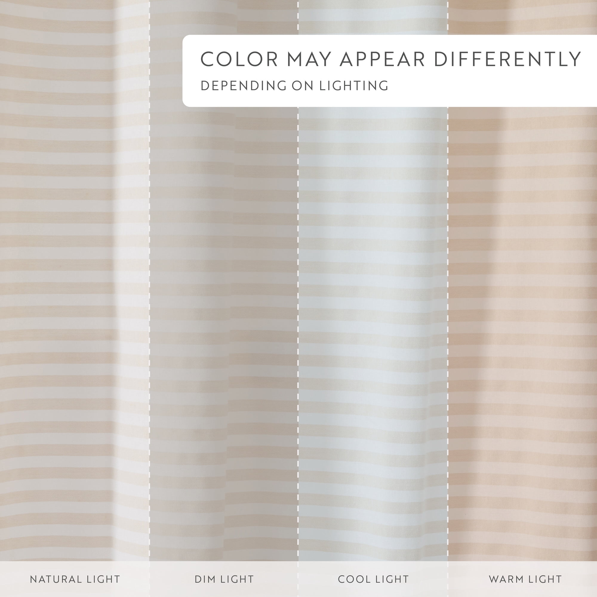 Cotton Blend Classic Stripe Shower Curtain