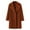 Wine, variant on Jacenvly Winter Coats for Women Solid Trench Coat Thickening Warmth Long Sleeve Cardigan Lapels Button 1 Jacket Casual Fashion Long Blouse