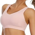 thumbnail image 3 of IROINNID Reduced Cross-Back Bra for Women Sports Bras Yoga Solid Sleeveless Cold Shoulder Casual Blouse Tops Intimates,Pink, 3 of 7