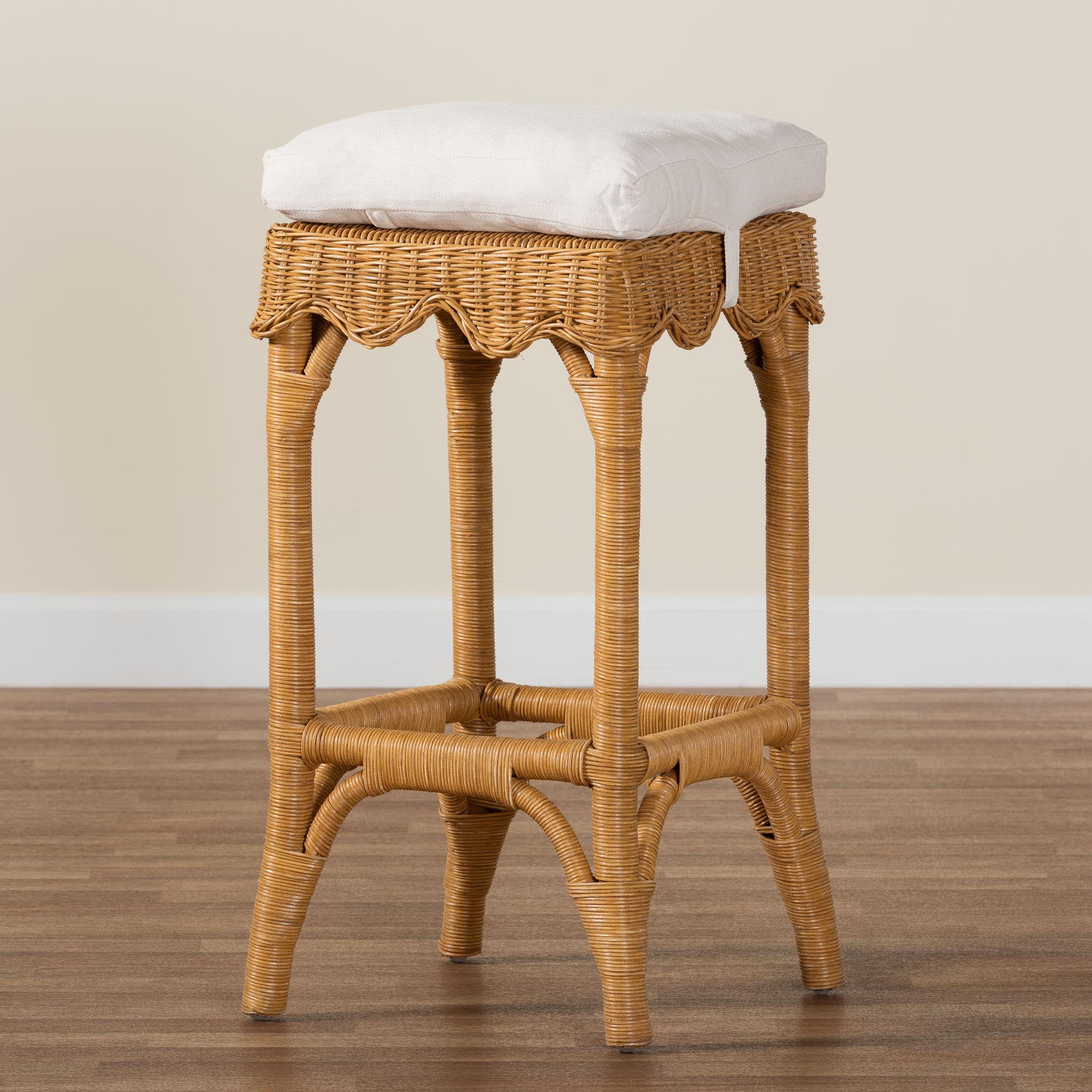 bali & pari Muy Boho Bar Stool, Bar Height, Honey