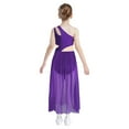 thumbnail image 3 of Kaerm Girl's Ballet Dance Gymnastics Leotard Dress Latin Jazz Performance High-Low Skirt Lyrical Dancewear Purple 10, 3 of 6