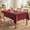 Burgundy-52" x 52" (Square), variant on Linen Textured Square Table Cloth 52x52 Inch Chambray Blue