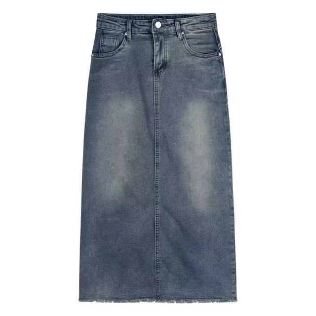 Faldas vaqueras para mujer, tallas S-5XL, de verano, combinables, estilo americano, sencillas, lisas, cómodas, informales, para la calle, para colegialas, faldas midi nuevas