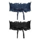 thumbnail image 1 of Cinturones de corsé de encaje de 2 piezas para mujeres, con lazo, para vestidos, negro + azul marino, 25.59-31.50, 1 of 6