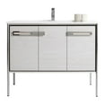 thumbnail image 2 of Fine Fixtures  Oakville Bathroom Vanity  with White Ceramic Sink Mild Grey Oak - Chrome Hardware 42 Inch, 2 of 8