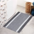 thumbnail image 4 of PEONAVET Bathroom Rugs Extra Thick Microfiber Striped Door Mat Non Slip Bathroom Kitchen Entry Rug Water Absorbent Floor Mat For Bathroom Kitchen Doorway Foot Mat, 4 of 6