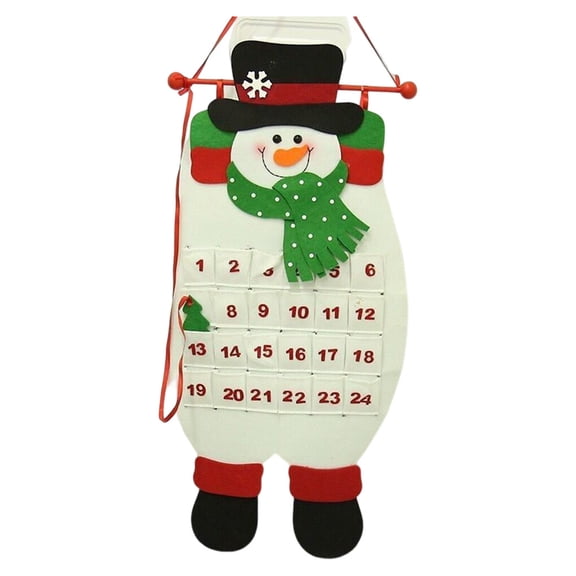 Matsuzay Calendario de Adviento, colgante de Navidad, adornos de muñeco de nieve de Papá Noel, decoración de aperitivos para puerta DIY, Kits de decoración para fiestas Muñeco de nieve