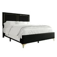 thumbnail image 6 of Castle Place Glam Velvet Upholstered Twin Bed, Black, 6 of 8