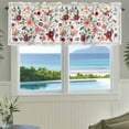 thumbnail image 3 of Watercolor Flowers Farmhouse Short Window Curtain Valances, Farmhouse Spring Floral Botanical Rod Pocket Kitchen Valances for Living Room Bedroom Bathroom Cafe 60" x 18", 3 of 8