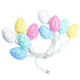 thumbnail image 1 of Guirnalda de luces multicolores, linternas colgantes, luz de hadas con 10 luces, Pascua USB de 2 metros, 1 of 9