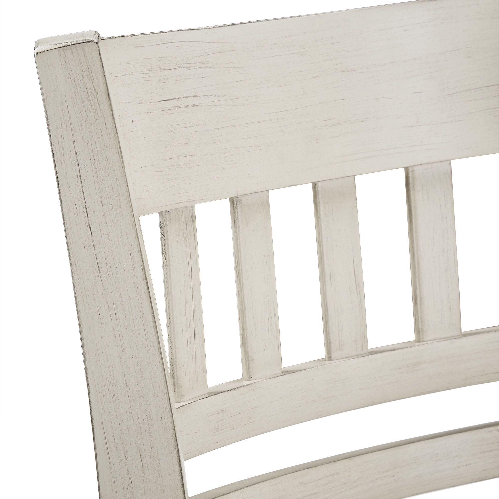 Weston Home Shapel Lattice Back 24"H Swivel Counter Height Stool, Antique White Finish, Beige Linen