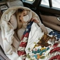 thumbnail image 5 of Throw Blanket America Mexican Flag Art Soft Cozy Fleece Flannel Blanket Home Decor for Couch Sofa Bed 50"x40", 5 of 7