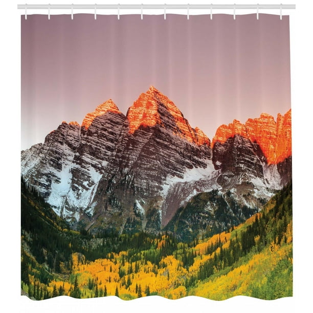Mountain Shower Curtain, Scenic Western American Mountains on Valley