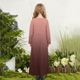 thumbnail image 7 of Bixock Toddler Girls Summer Maxi Dresses Solid Color Long Sleeve Round Neck High Waist A Line Casual Long Dresses With Pockets Dresses, 7 of 7