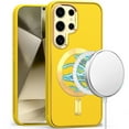 thumbnail image 3 of For Samsung Galaxy s24 Ultra Ultimate Quality PU Leather Hybrid Case Cover - Yellow, 3 of 4