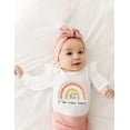 thumbnail image 4 of Newborn Infant Baby Girl 4PCS Clothes Romper Pants Set Floral Autumn Outfits Cute Baby Clothes Girl 0-3 Months, 4 of 6