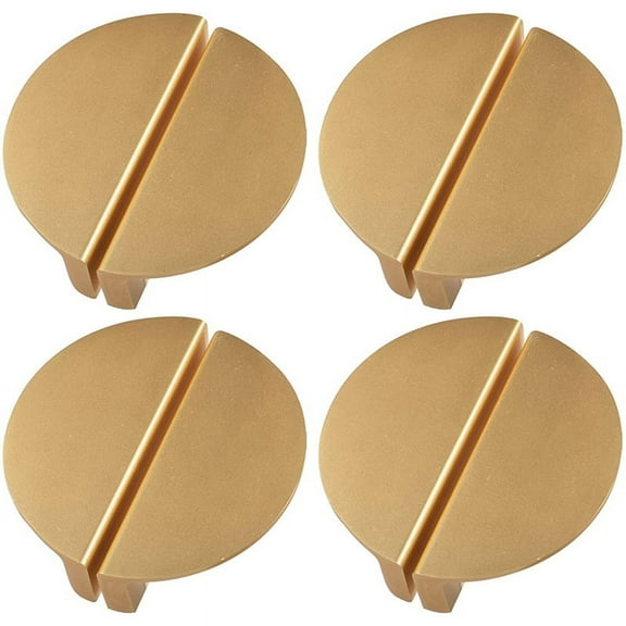 8Pack Champagne Gold Drawer Pulls,2.5 Inch Half Moon Cabinet Pulls Kitchen Handles, Modern Hardware