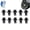 Black, variant on Car Wheel Car Rim Caps Rivets Lip Screw Bolt Tires Replacement Exterior Decorations Refits Wheel Rim Rivets Nut