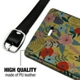thumbnail image 3 of Laila Floral Pattern Rectangle Leather Luggage Card Suitcase Carry-On ID Tag, 3 of 8