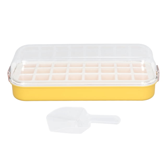 Bandeja para cubitos de hielo con cubo de tapa, 24 rejillas Molde para cubitos de hielo Silicona de grado alimenticio A prueba de polvo Reutilizable Multiuso Fácil liberación ANGGREK Otros