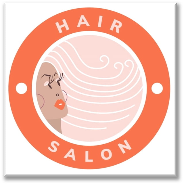 Cuadro Canva Listo Para Colgar Tipo Galería Hair Salon 80X80 cm