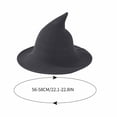thumbnail image 3 of Deeceymbur Breathable Foldable Wizard Hat with Curved Tip Summer Halloween Party Cosplay Magical Hat 22.1-22.8in, 3 of 7