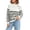 White, variant on Fall Sweaters for Women Striped Turtleneck Sweater Ribbed Knit Mock Neck Trendy Jumper with Decor Buttons (Black XL)