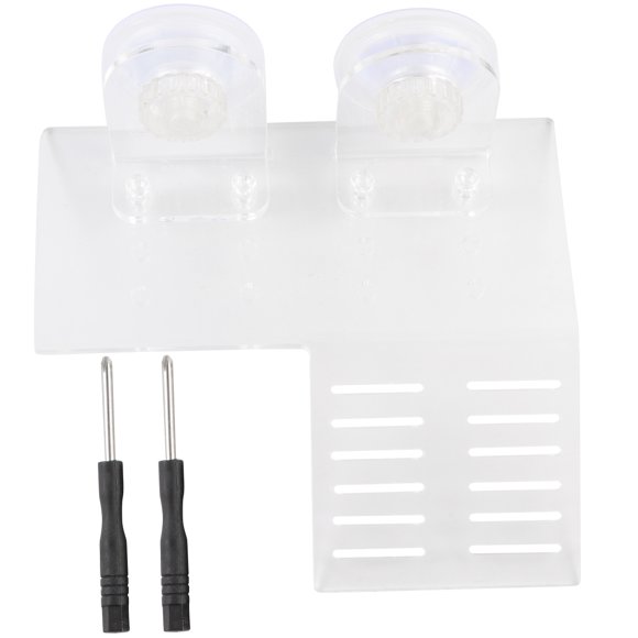 KAKOWELY Quai pour Tortue Quai pour Tortue Plateforme de Baking Flottant Quai pour Tortue avec 2 Ventouses (Blanc) - Taille P5.91"X5.91"X1.18 Pouces