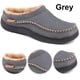 thumbnail image 1 of Zapatos casa cómodos y difusos cálidos para interiores exteriores dgfdhgthnj (gris 9-10), 1 of 8