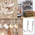 thumbnail image 7 of NOGIS 20 Pcs Snap On Hooks Wire Rack Hook Stainless Steel J Shaped Hooks Hanger Clip-on Hooks Hanging Sink Grid J Hook for Kitchen, Bedroom, Office, Wire Shelf (Silver), 7 of 7
