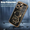 thumbnail image 3 of Compatible with iPhone 14 Pro Max Case Astronaut Plating Electroplate Luxury Elegant Case Camera Protector Kickstand Shockproof Protective Corner Back Cover iPhone 14 Pro Max Case -Black, 3 of 5