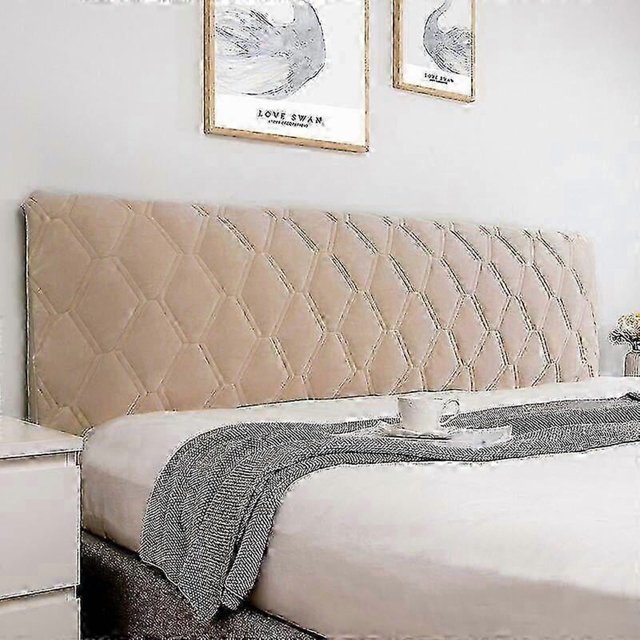2025 All-inclusive Super Soft Smooth Quilted Head Cover Thicken Velvet Headboard Cover Solid Color Bed Back Dust Protector Cover