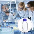 thumbnail image 5 of Unique Bargains 500mL Clear Reagent Media Graduated Glass Storage Bottle Blue Cap, 5 of 5